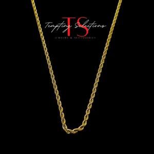 Thin Gold Rope 1mm Stainless 35a0